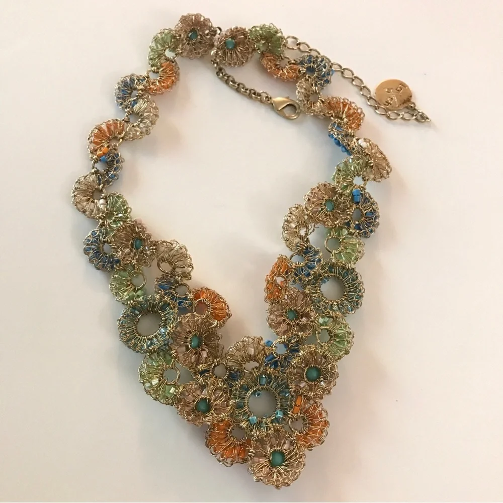 Anthropologie Lavish by Tricia Milaneze Necklace Hand woven